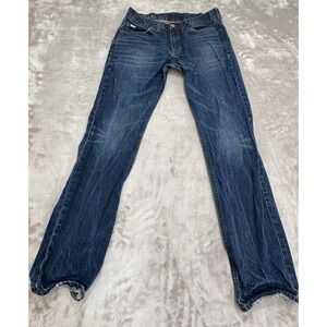 Bullhead Skinny Dillon Men's Blue Jeans‎ 30x32 Dark Wash Pants Distressed